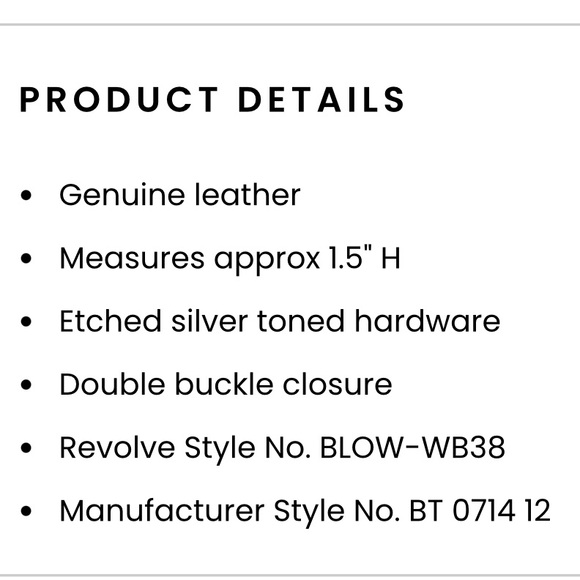 Bri Bri Waist Belt in Black & Silver
B-Low the Belt SMALL - Picture 7 of 7